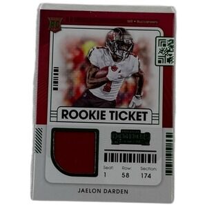 2021 Panini Contenders Rookie Ticket Swatches Jaelon Darden RC #RTS-JDA